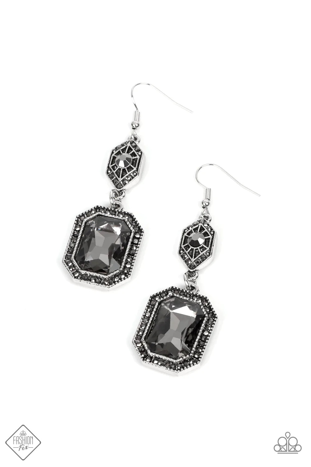 Paparazzi Earring ~ Starry-Eyed Sparkle - Silver