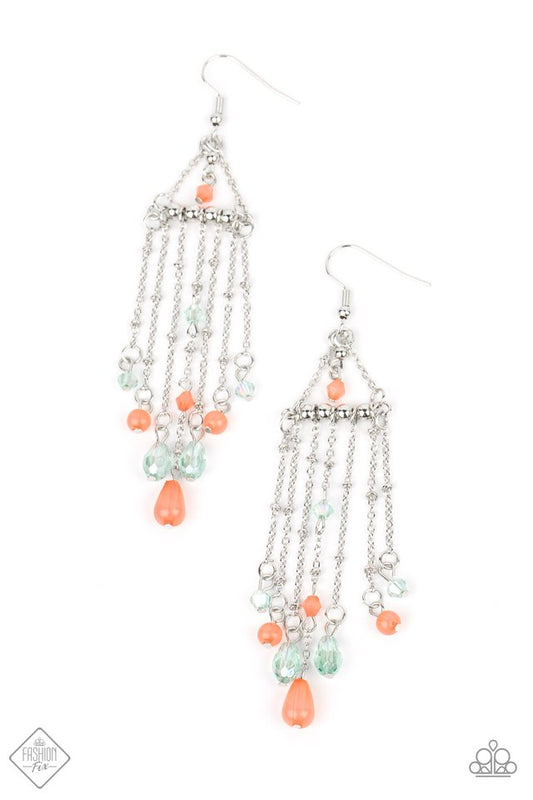 Marina Breeze - Orange - Paparazzi Earring Image