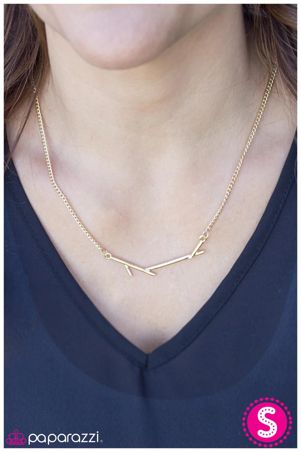 Collar Paparazzi ~ Leña - Oro