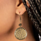 Prehistoric Perfection - Brass - Paparazzi Earring Image