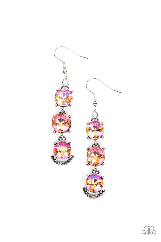 Determined to Dazzle - Orange - Paparazzi Earring Image