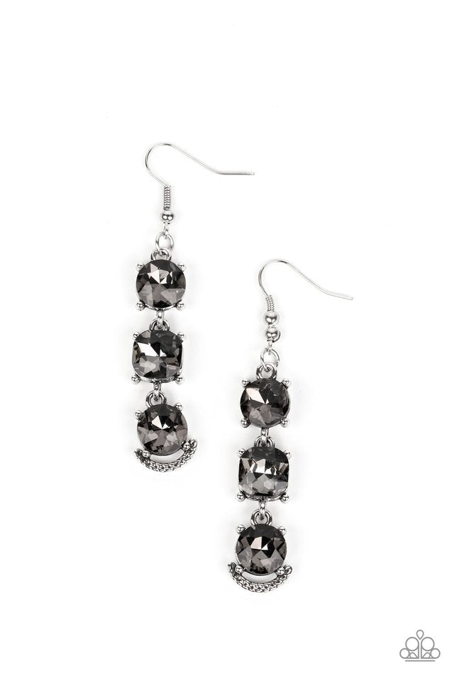 Determined to Dazzle - Silver - Paparazzi Earring Image