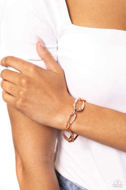 HAUTE-Tempered - Copper - Paparazzi Bracelet Image