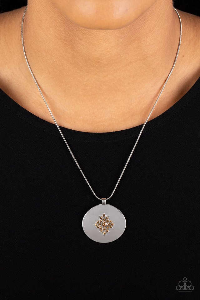 Center of the Cosmos - Brown - Paparazzi Necklace Image
