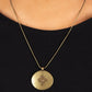 Center of the Cosmos - Brass - Paparazzi Necklace Image