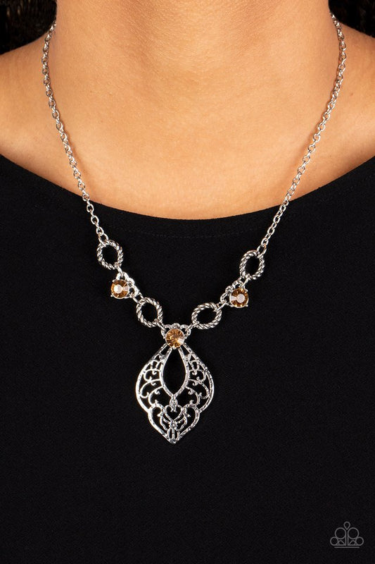 Contemporary Connections - Brown - Paparazzi Necklace Image