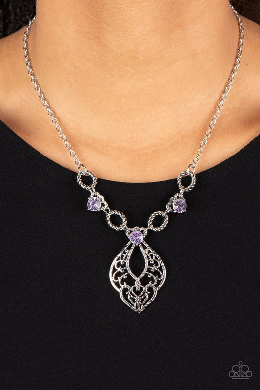 Contemporary Connections - Purple - Paparazzi Necklace Image