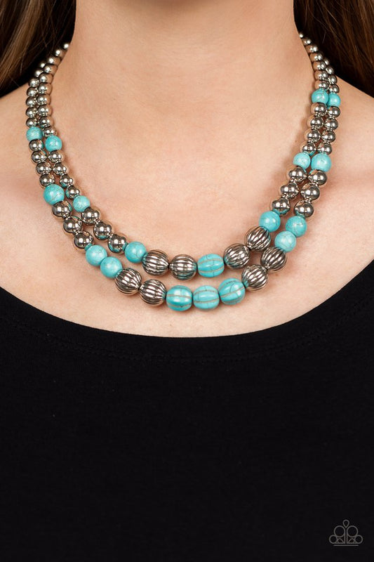 Country Road Trip - Blue - Paparazzi Necklace Image