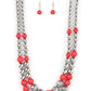 Country Road Trip - Red - Paparazzi Necklace Image