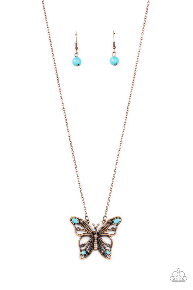 Badlands Butterfly - Copper - Paparazzi Necklace Image