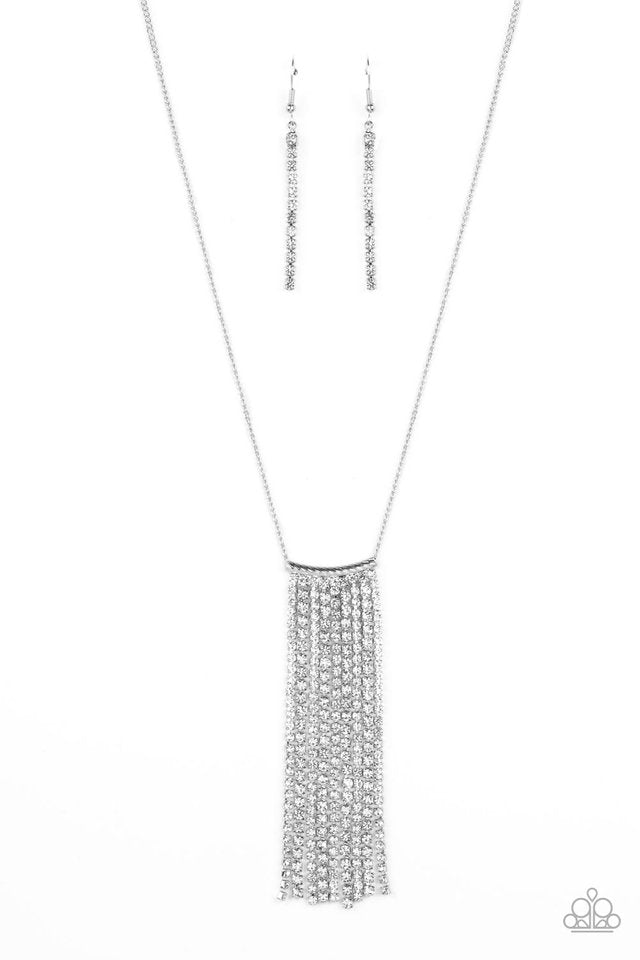 Stellar Crescendo - White - Paparazzi Necklace Image