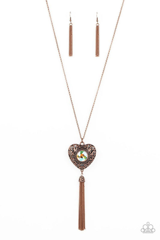 Prismatic Passion - Copper - Paparazzi Necklace Image