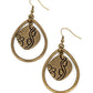 Artisan Refuge - Brass - Paparazzi Earring Image