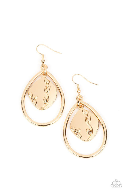 Artisan Refuge - Gold - Paparazzi Earring Image