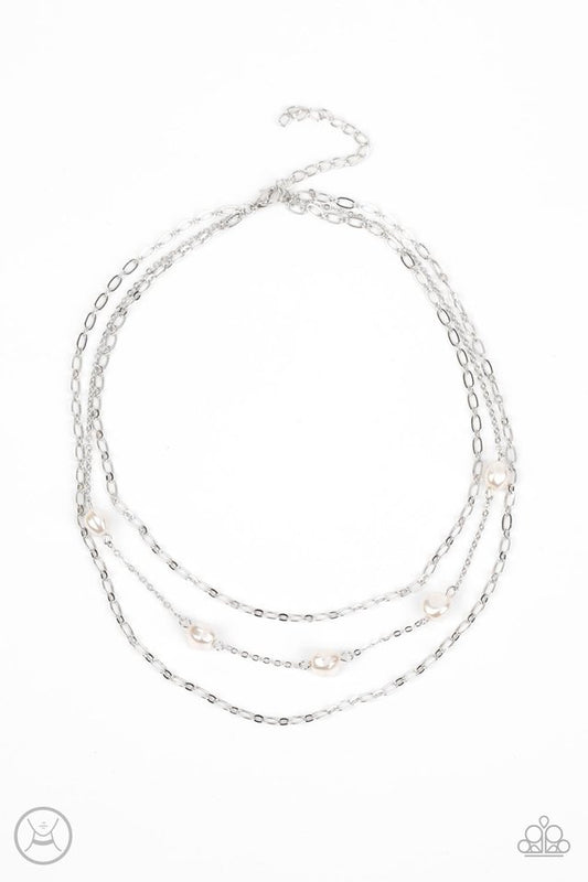 Offshore Oasis - White - Paparazzi Necklace Image