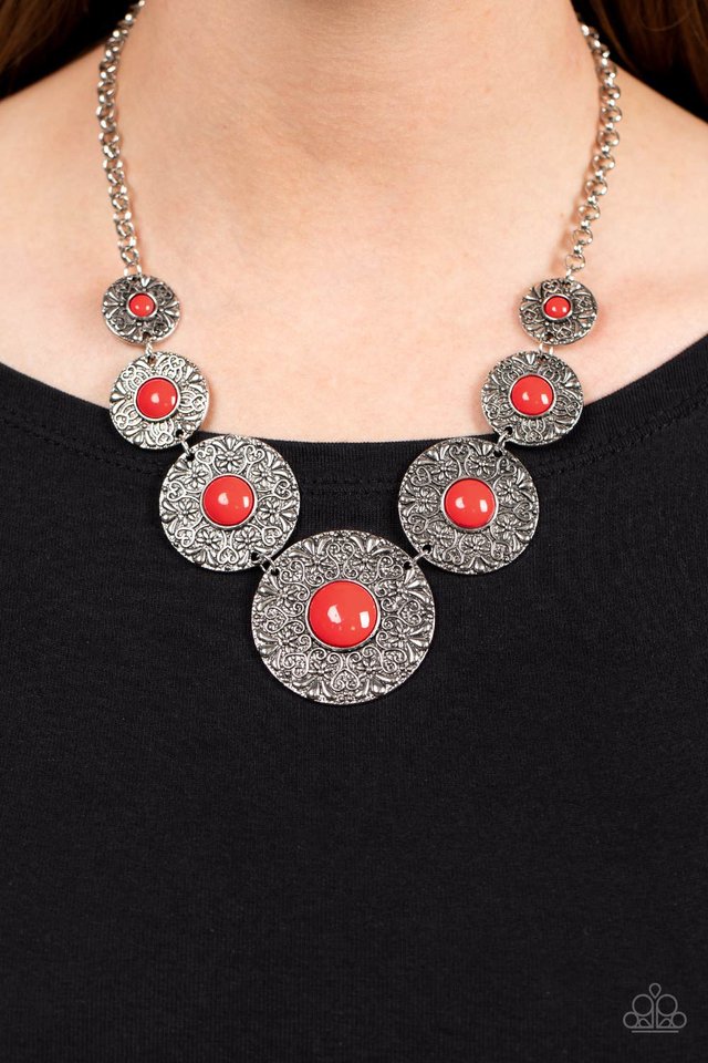 Garden Glade - Red - Paparazzi Necklace Image