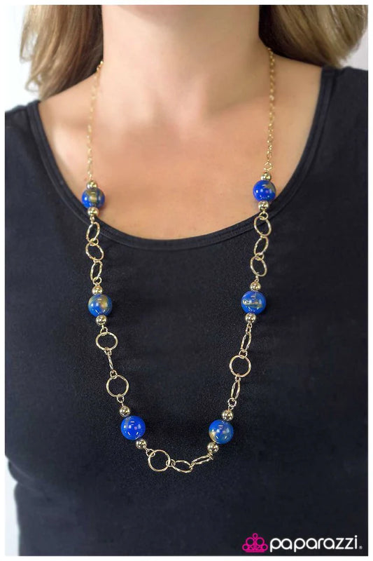 Paparazzi Necklace ~ Dressed to Impress - Blue