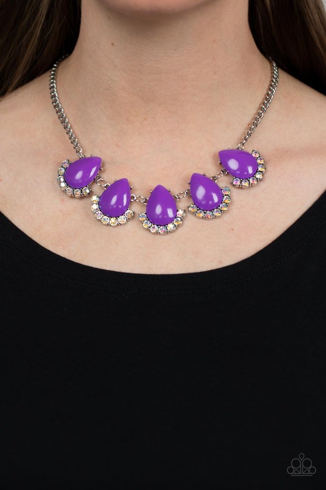 Ethereal Exaggerations - Purple - Paparazzi Necklace Image