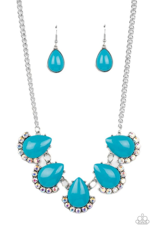 Ethereal Exaggerations - Blue - Paparazzi Necklace Image