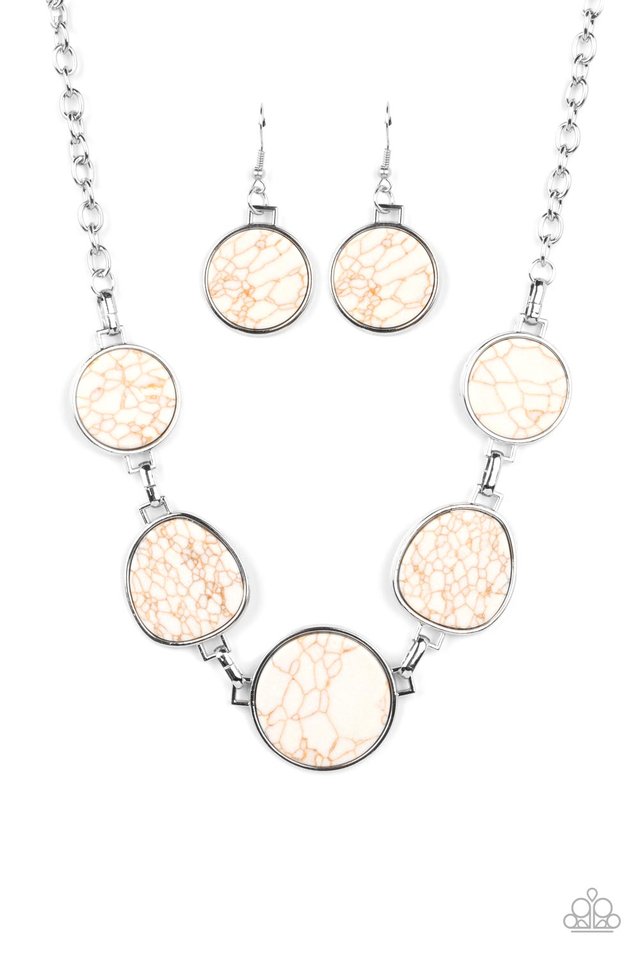 Santa Fe Flats - White - Paparazzi Necklace Image