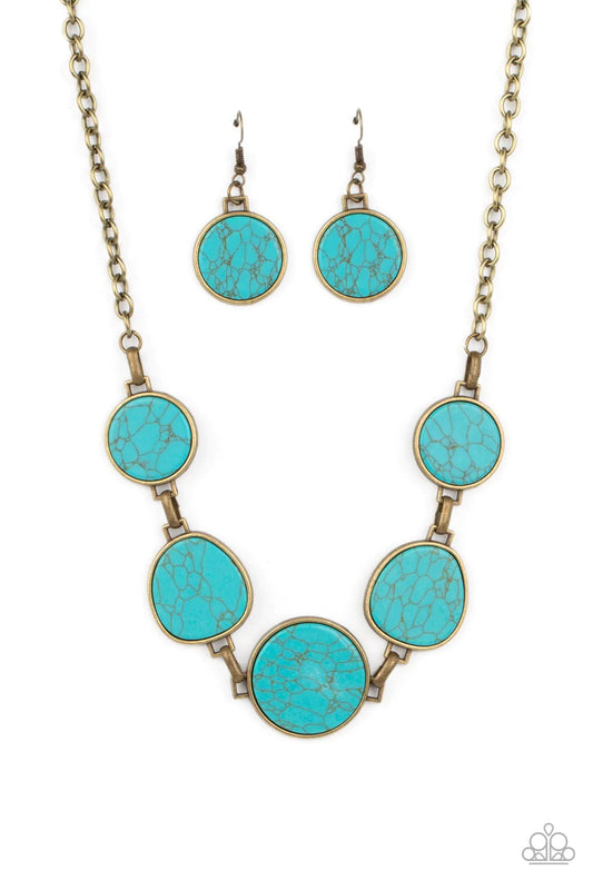 Paparazzi Necklace ~ Santa Fe Flats - Brass