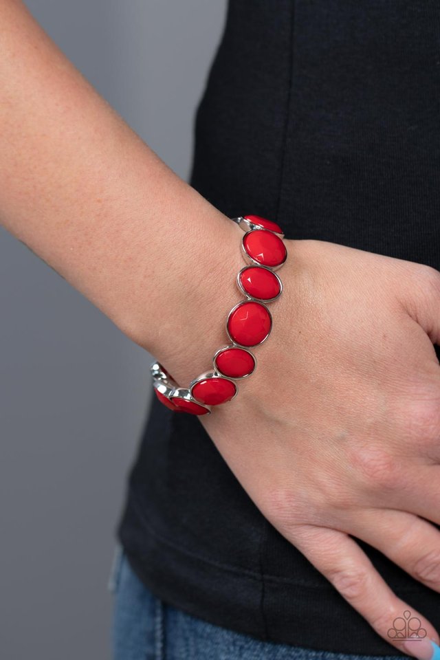 ​Whimsical Glow - Red - Paparazzi Bracelet Image