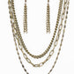 Galvanized Grit - Brass - Paparazzi Necklace Image