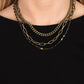 Galvanized Grit - Brass - Paparazzi Necklace Image