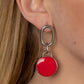 Drop a TINT - Red - Paparazzi Earring Image