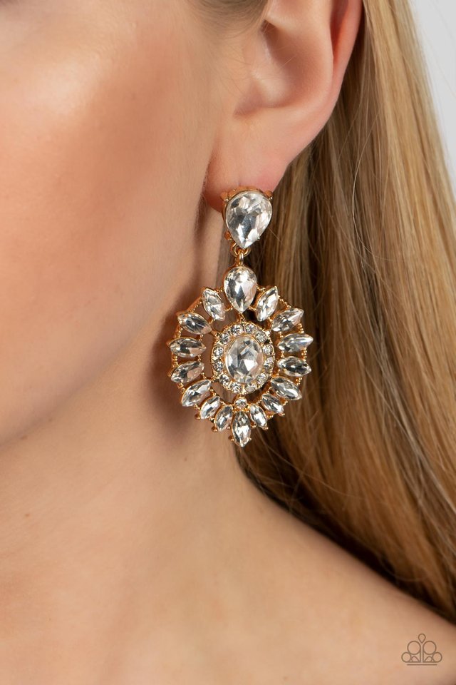 My Good LUXE Charm - Gold - Paparazzi Earring Image