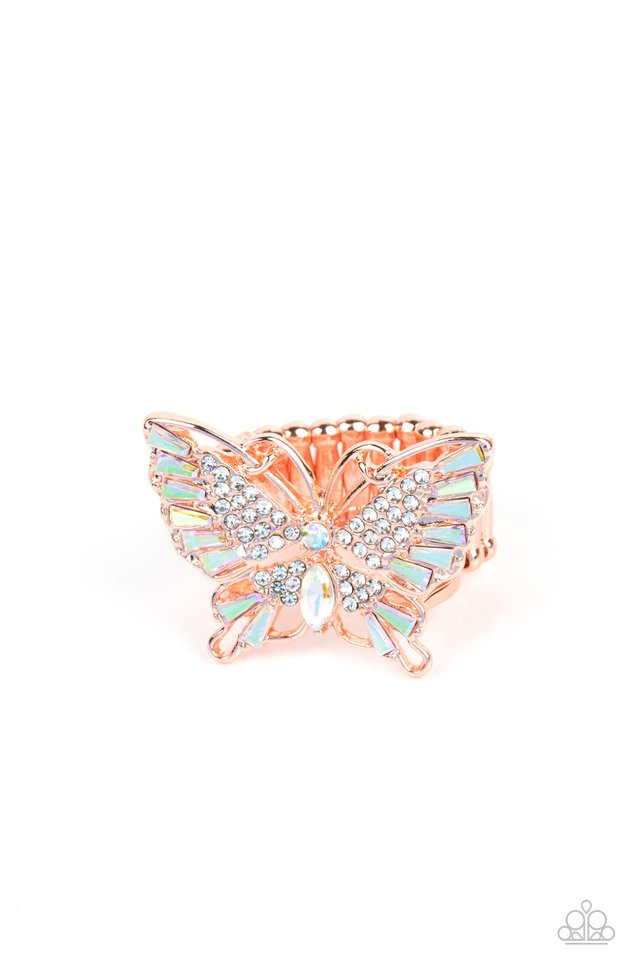 Fearless Flutter - Copper - Paparazzi Ring Image