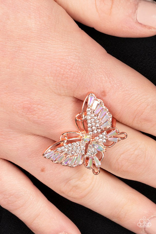 Fearless Flutter - Copper - Paparazzi Ring Image