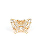 Fearless Flutter - Gold - Paparazzi Ring Image