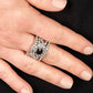 Doting on Dazzle - Black - Paparazzi Ring Image