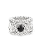 Doting on Dazzle - Black - Paparazzi Ring Image