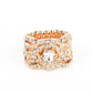 Doting on Dazzle - Gold - Paparazzi Ring Image