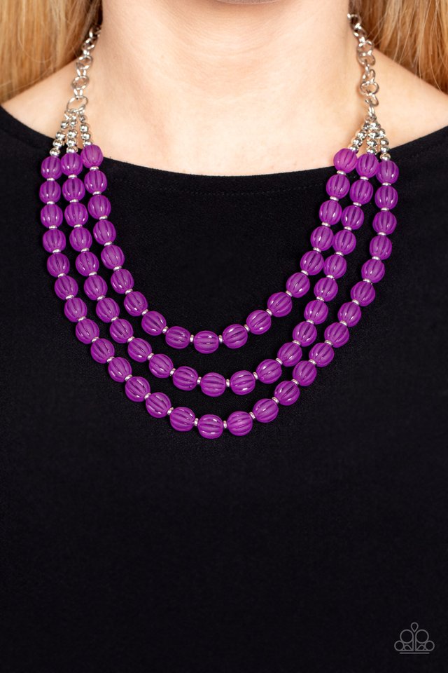 Summer Surprise - Purple - Paparazzi Necklace Image