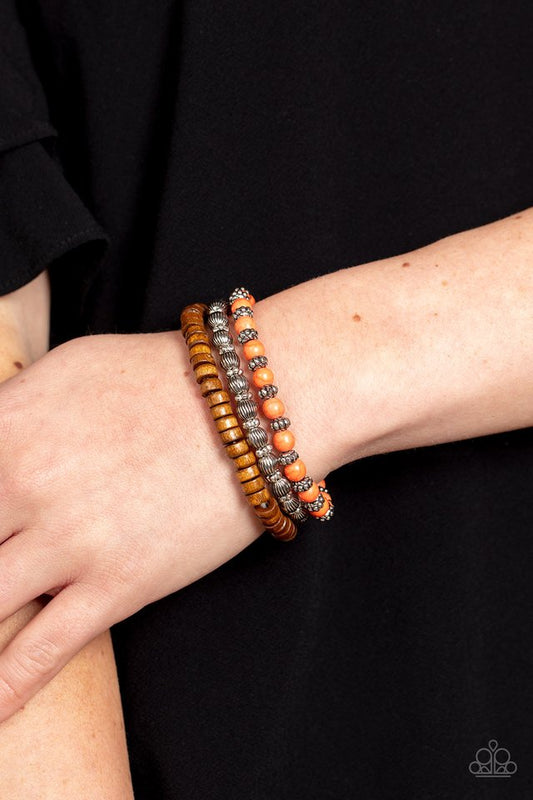 ESCAPADE Route - Orange - Paparazzi Bracelet Image