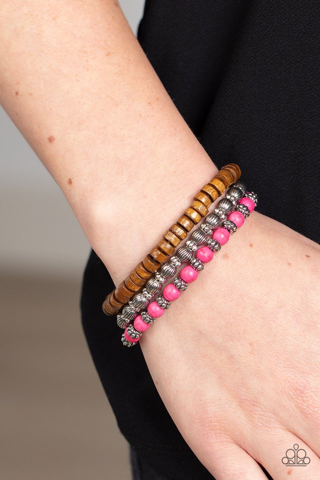 ESCAPADE Route - Pink - Paparazzi Bracelet Image