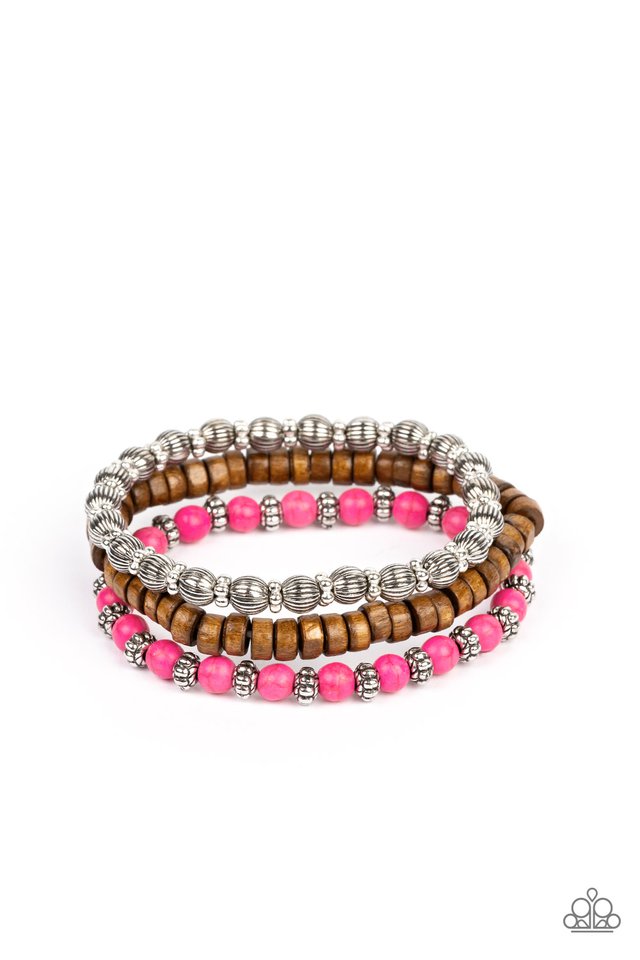 ESCAPADE Route - Pink - Paparazzi Bracelet Image