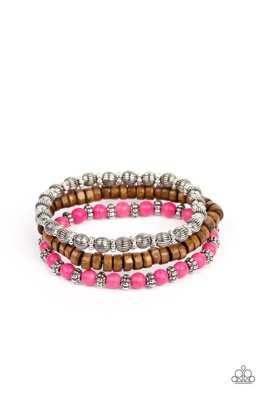 ESCAPADE Route - Pink - Paparazzi Bracelet Image