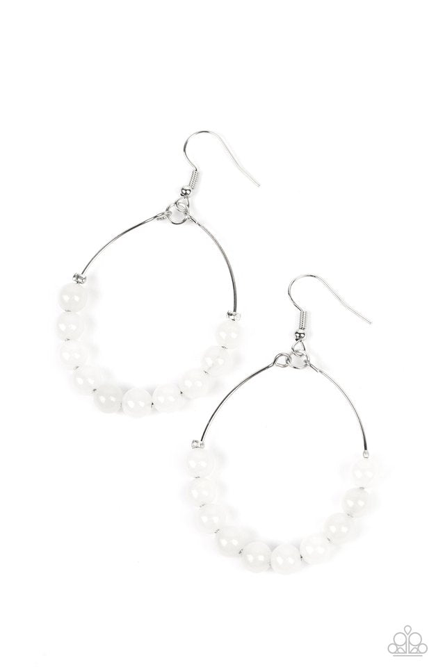 Catch a Breeze - White - Paparazzi Earring Image