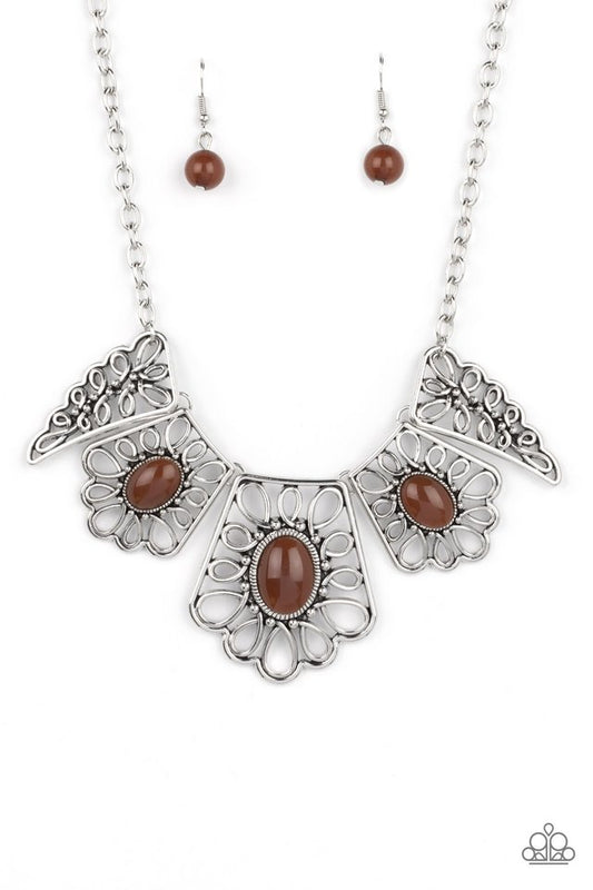 Glimmering Groves - Brown - Paparazzi Necklace Image