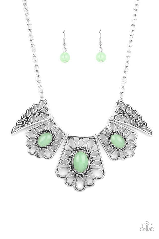 Glimmering Groves - Green - Paparazzi Necklace Image