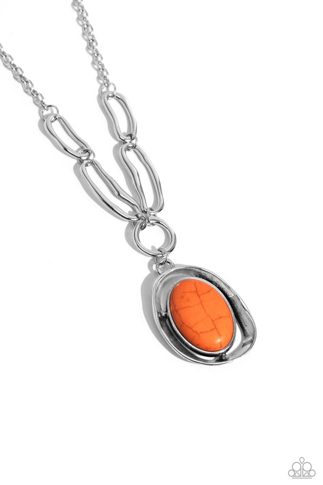 Sandstone Stroll - Orange - Paparazzi Necklace Image