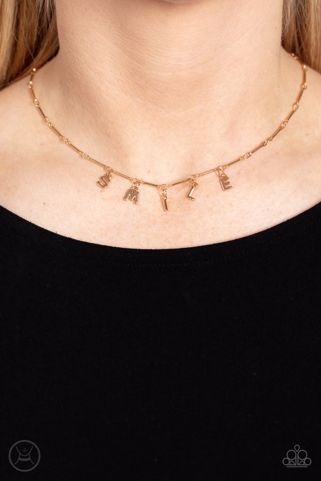 Say My Name - Gold - Paparazzi Necklace Image