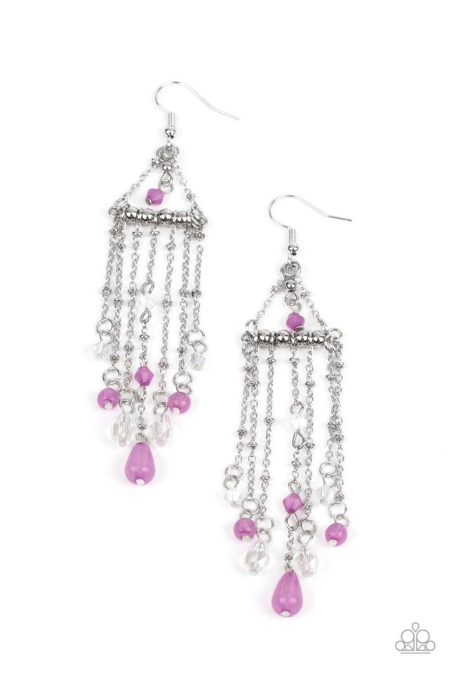 Marina Breeze - Purple - Paparazzi Earring Image