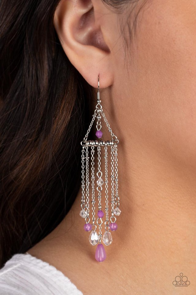 Marina Breeze - Purple - Paparazzi Earring Image