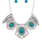 Glimmering Groves - Blue - Paparazzi Necklace Image