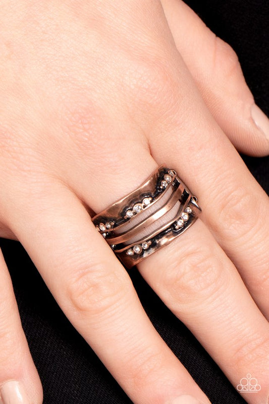 Unexpected Treasure - Copper - Paparazzi Ring Image